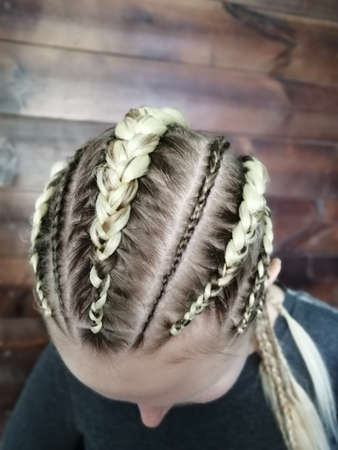 african braids with kanekalon at close up