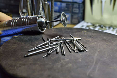 watch repair tools in a repair shop