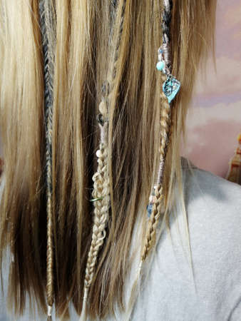 african braids with kanekalon at close up
