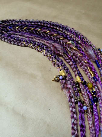 african braids with kanekalon at close up