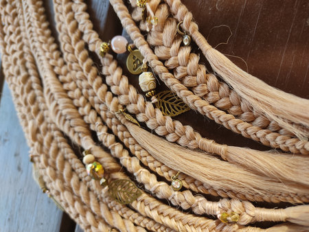 african braids with kanekalon at close up