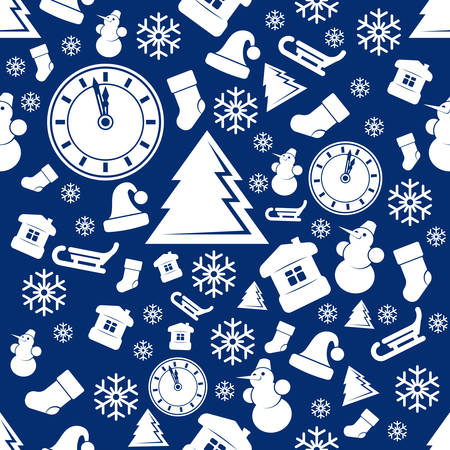 Christmas seamless pattern  New Year vector background のイラスト素材