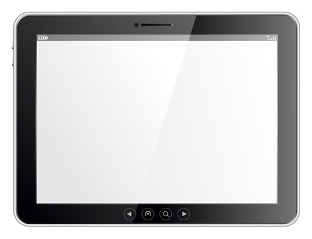 Illustration of tablet pc, isolated on whiteのイラスト素材