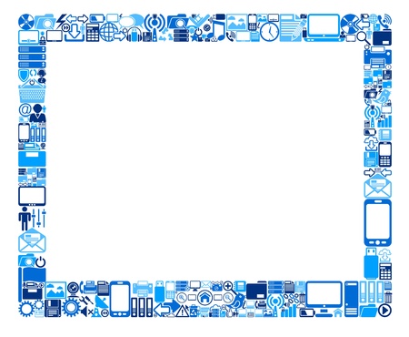 Abstract tablet pc, made out of web iconsのイラスト素材