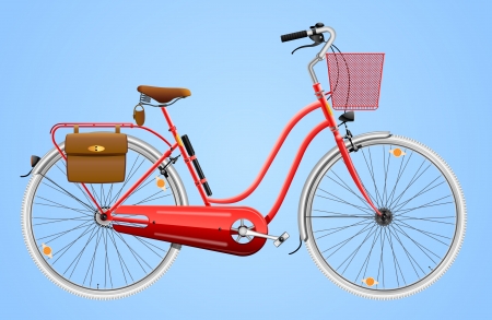 Ladies bicycleのイラスト素材