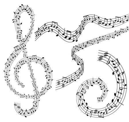 illustration of musical notesのイラスト素材