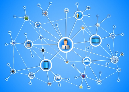 Illustration of networkのイラスト素材