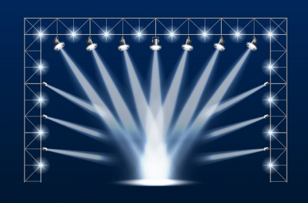 Concert stage with floodlightのイラスト素材