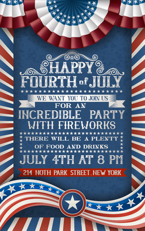 Greeting card for fourth of july holiday.contains transparencyのイラスト素材