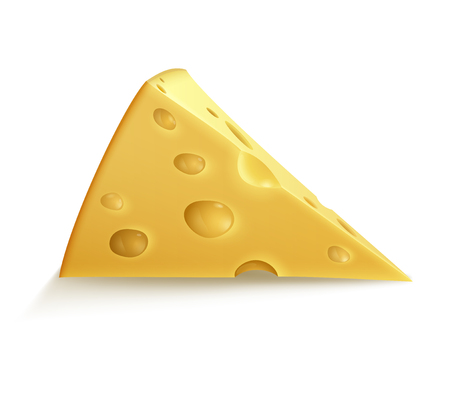 Illustration of piece of cheese contains transparency.のイラスト素材