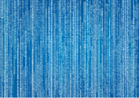 Cyberspace background with falling lines with text, matrix backgound with digital code.
