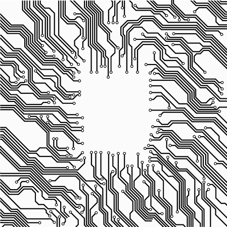 Circuit board background, vector frame. EPS 8 no transparency vector illustration.のイラスト素材