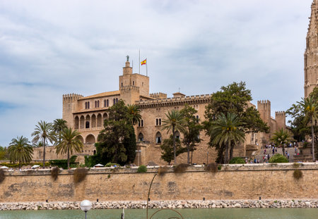 Royal Palace of La Almudaina in Palma de Mallorca - Balearic Islands, Spainのeditorial素材