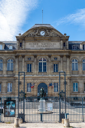 France, Saint-Cloud - September 04 2019: Entrance of Sevres Ceramics Museum located in Saint-cloud on left banks of river Seine near Paris - France.のeditorial素材