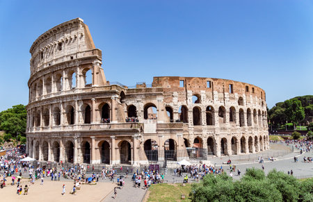 Rome, Italy - June 12 2019: The Colosseum also known as the Flavian Amphitheatre - Rome, Italy.のeditorial素材