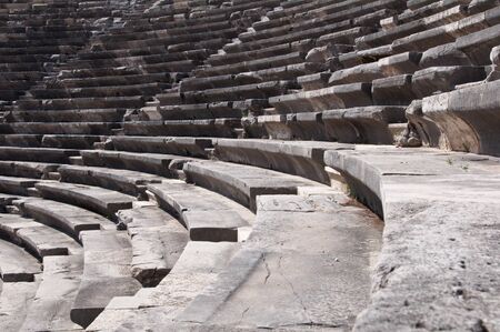 Ruins of ancient theater  Seats only close up の写真素材