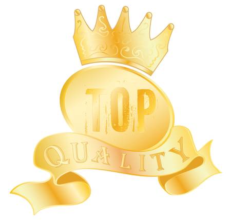 top quality label isolated in whiteのイラスト素材