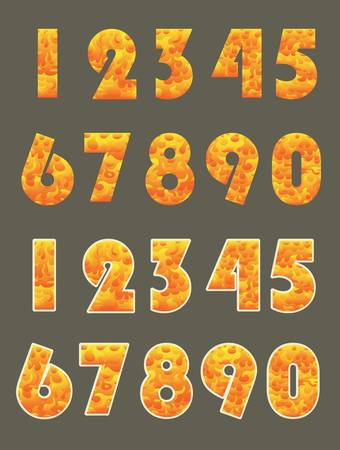 burned number with sticker style isolated on darkのイラスト素材
