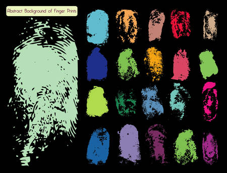 various abstract thumb stampのイラスト素材