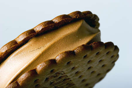 Chocolate ice cream cookie barの写真素材