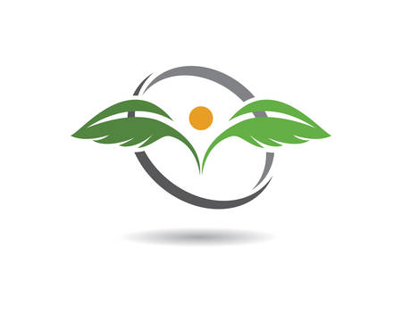 Logos of green leaf ecology nature element vector iconのイラスト素材