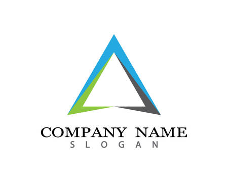 Triangle logo template vector icon illustration designのイラスト素材