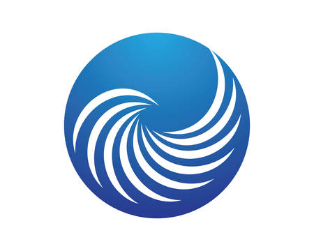 Water Wave logo vector icon illustration designのイラスト素材