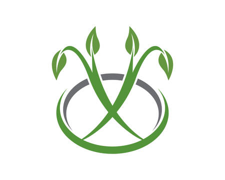 Logos of green leaf ecology nature element vector iconのイラスト素材