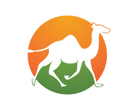 Camel  template  icon illustration designのイラスト素材
