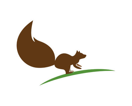 Squirrel logo template vector icon illustration designのイラスト素材