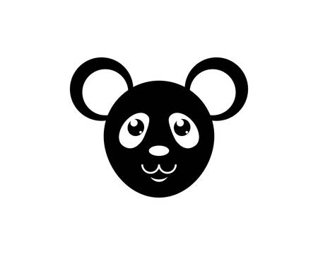 Panda logo template vector icon illustration designのイラスト素材
