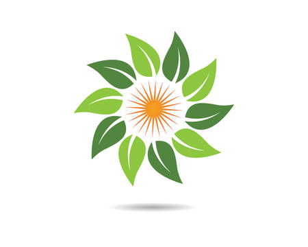 Logos of green leaf ecology nature element vector iconのイラスト素材
