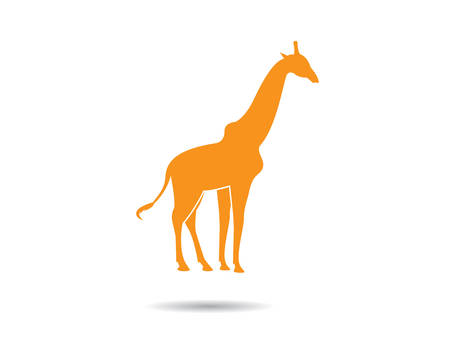 Vector giraffe silhouette, abstract animal illustrationのイラスト素材