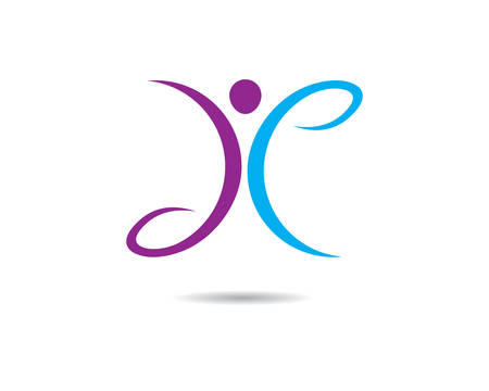 Healthy Life Logo template vector icon illustration designのイラスト素材