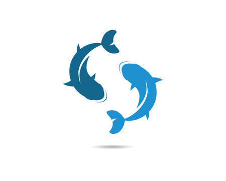 Fish logo template vector icon illustration designのイラスト素材
