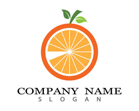 Orange logo template vector icon illustration designのイラスト素材