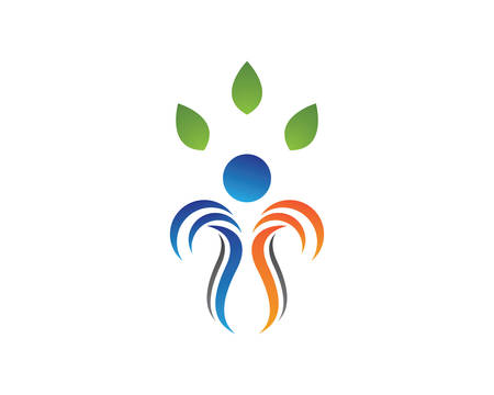 Healthy Life Logo template vector icon illustration designのイラスト素材