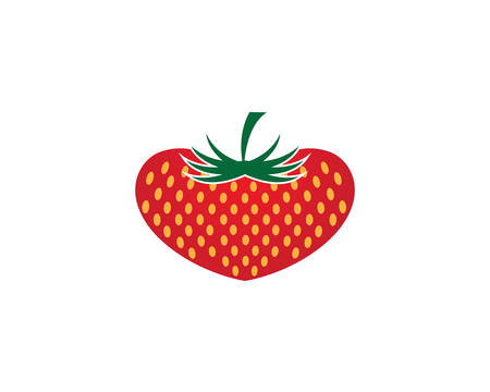 Strawberry logo template vector icon illustration designのイラスト素材