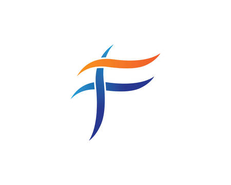 F letter logo vector icon illustration designのイラスト素材