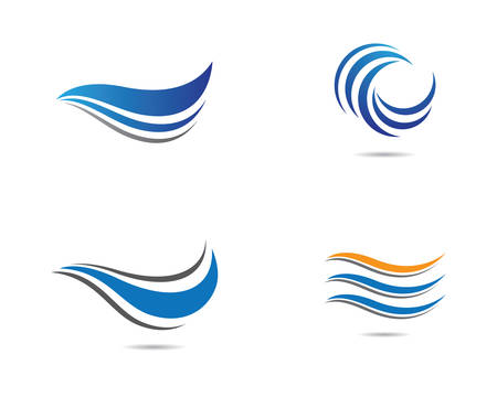 Water Wave logo vector icon illustration designのイラスト素材