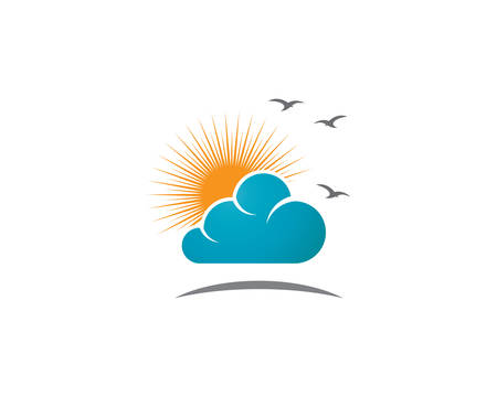 cloud technology vector logo template design vectorのイラスト素材