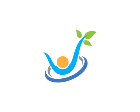 Healthy Life Logo template vector icon illustration designのイラスト素材