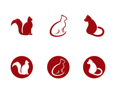 Cat breeds cute pet animal set vector illustrationのイラスト素材