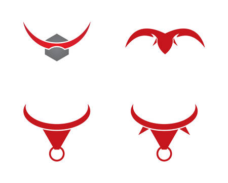 Bull logo template vector icon illustration designのイラスト素材