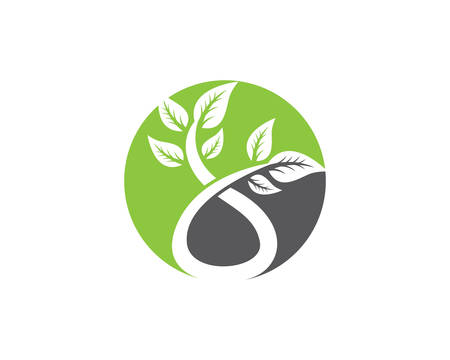 Logos of green leaf ecology nature element vector iconのイラスト素材