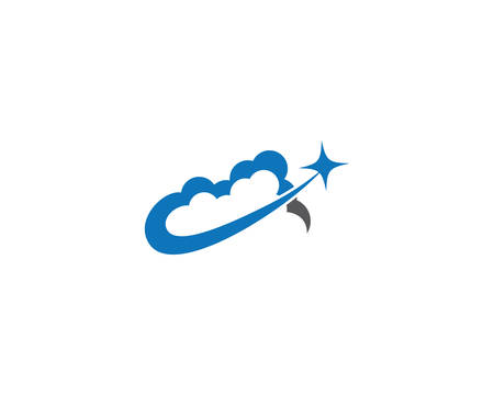 cloud technology vector logo template design vectorのイラスト素材