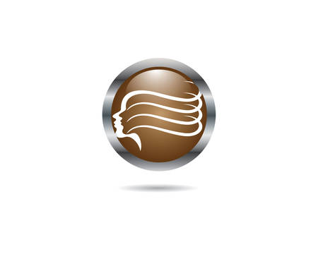 Hair logo template vector icon illustration designのイラスト素材