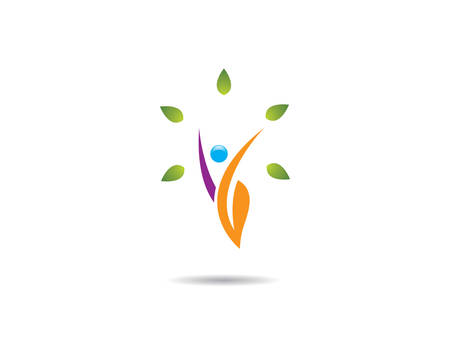 Healthy life logo template vector icon illustration designのイラスト素材