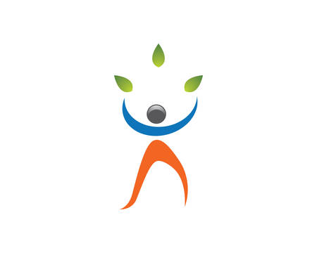 Healthy life logo template vector icon illustration designのイラスト素材