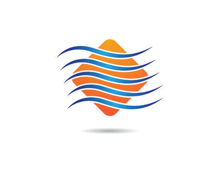 Water wave logo vector icon illustration designのイラスト素材